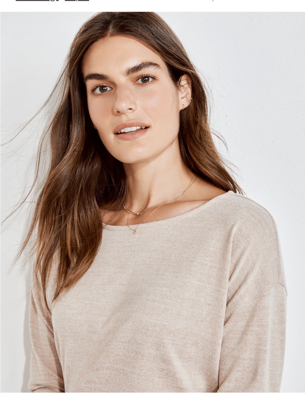 Haven Well Within Marled Knit Boat Neck Top NWT •Small • Oatmeal Heather